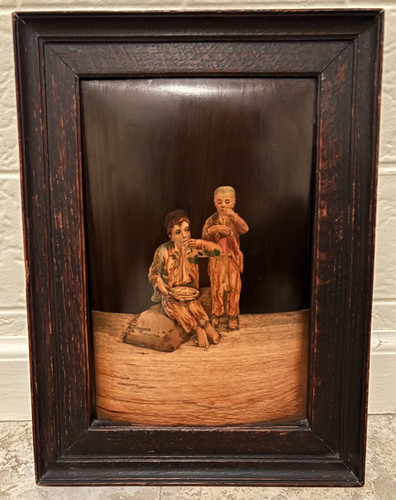 Antico quadro intarsiato - , in