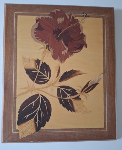 Quadro con fiori - , intarsiati