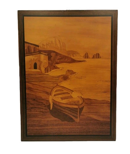 Pannello intarsio legno - intarsio, in