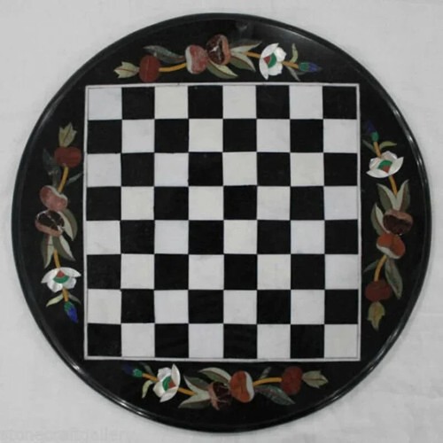 Scacchi marmo nero 16 - nero,