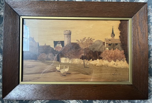 Pannello intarsio legno