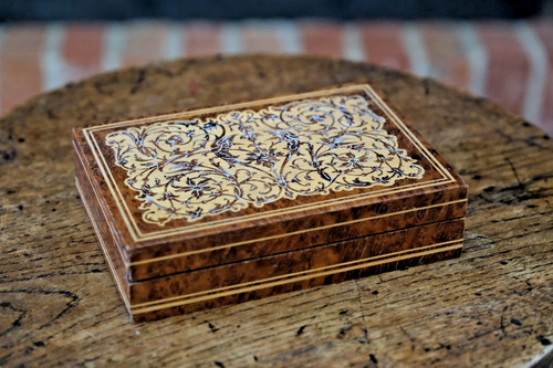 Portagioie intarsio noce - , burr